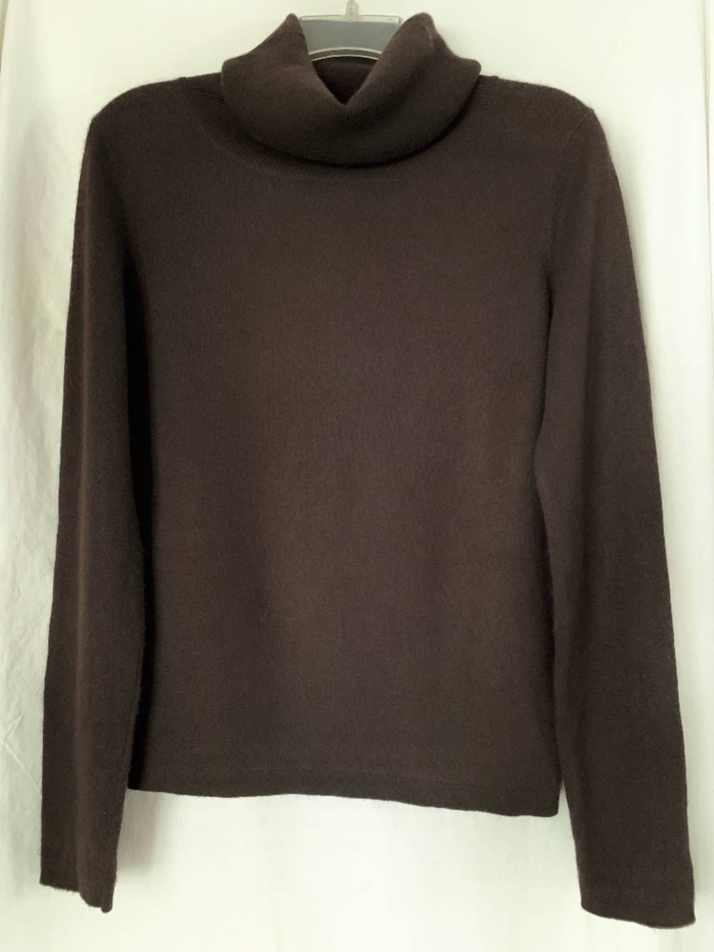 Ann Taylor dark brown 100% cashmere cowl neck sweater